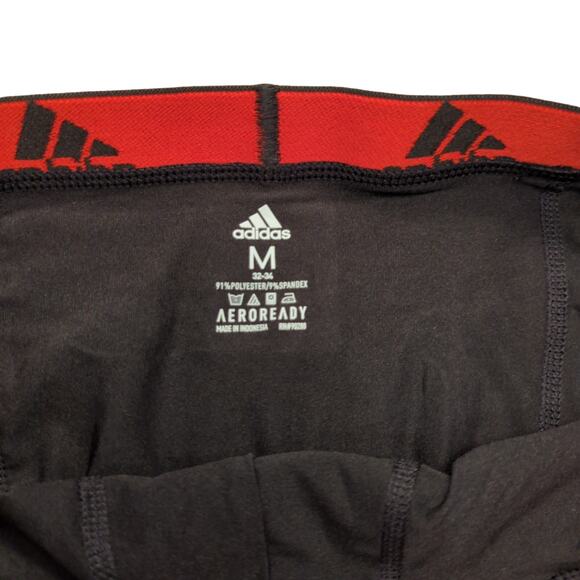 adidas Aeroready Black/Red Boxer Briefs, Medium - Picture 2 of 3
